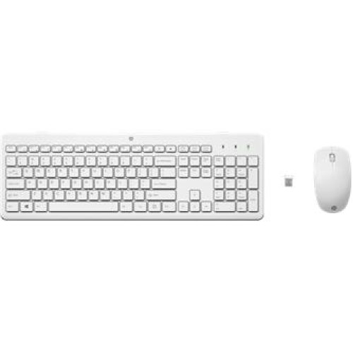 HP 230 3L1F0AA Kablosuz Klavye & Mouse Kombo Beyaz 1600dpı (2 x AAA (keyboard); 1 x AA (mouse)