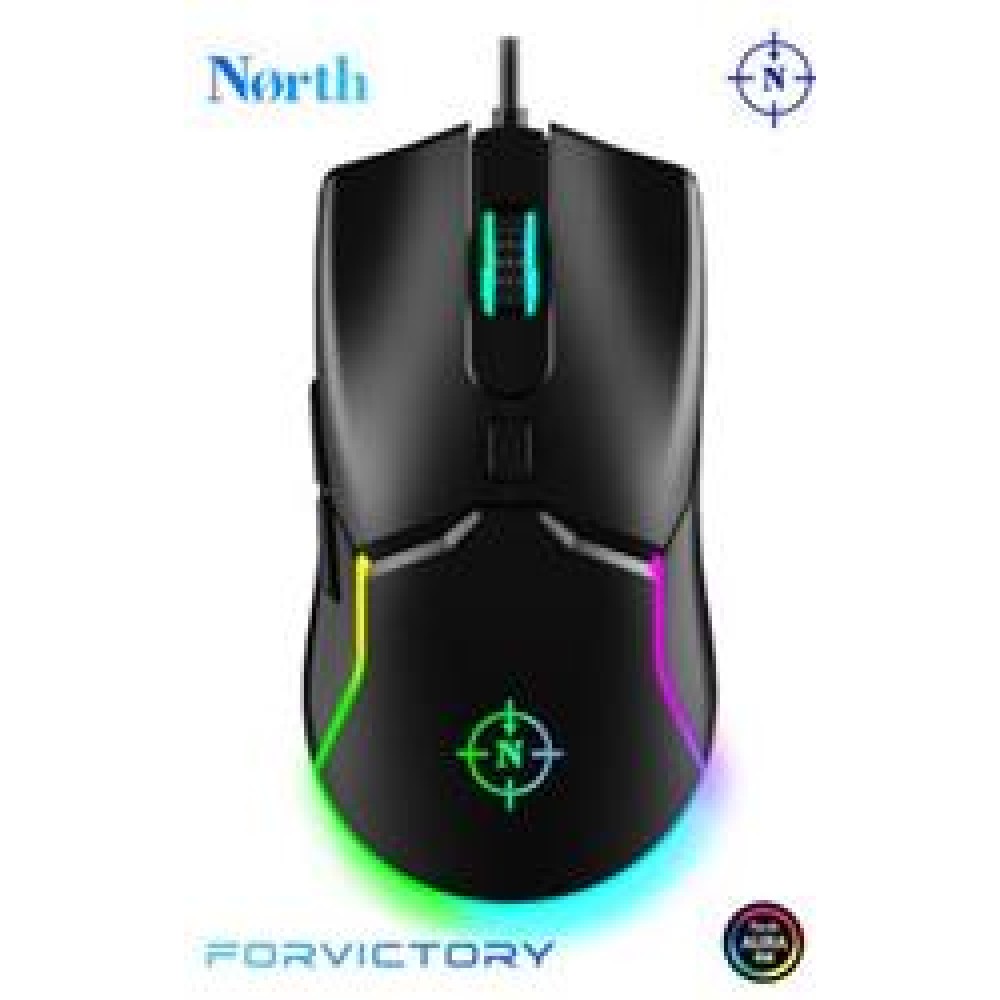 North Air Black RGB Kablolu Profesyonel Oyuncu Mouse 