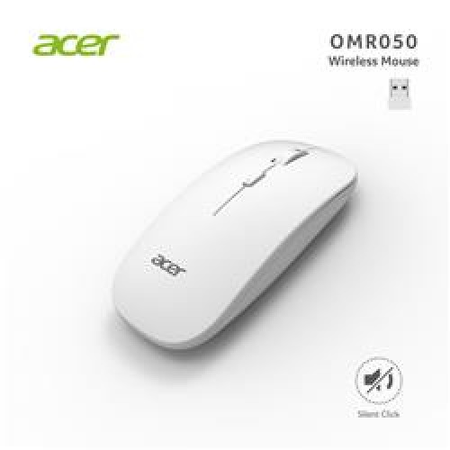 Acer Omr050 Beyaz Kablosuz Sessiz Tuşlu  Mouse 1000-1200-1600 DPI 
