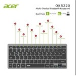 Acer OKR220 Siyah MultiDevice Dual Mode 2.4GHZ Bluetooth Klavye (Smart Tv)(Android)