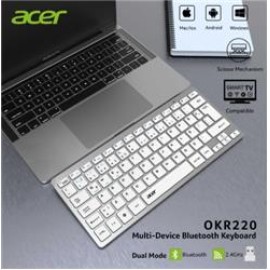 Acer OKR220 Beyaz MultiDevice Dual Mode 2.4GHZ Bluetooth Klavye (Smart Tv)(Android)
