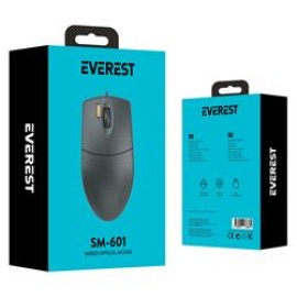 Everest SM-601 1.8MT Kablolu USB Siyah Optik Mouse