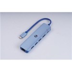 Vcom CUE55 Mavi Type-C To Hdmi(4K@30Hz)+Gigabit LAN+Usb3.0+Pd 3.0 100W Çoklayıcı
