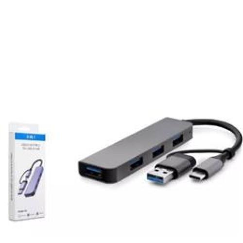 HADRON HDX7040 TYPE-C HUB 3-USB2.0 + USB3.0 GRİ