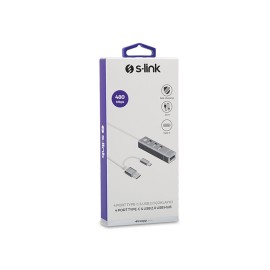 S-link Swapp SW-U220 4 Port Type-c usb 2.0 Gri Hub