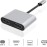 Dexim Dhu0004 Premium 4 in 1 USB-Typ-c HDMI VGA Hub for iPad Pro, Macbook, PC, Laptop