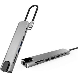 Dxim Dhu0005 All in One USB-Type-C Hub for iPad Pro, Macbook, PC, Laptop 