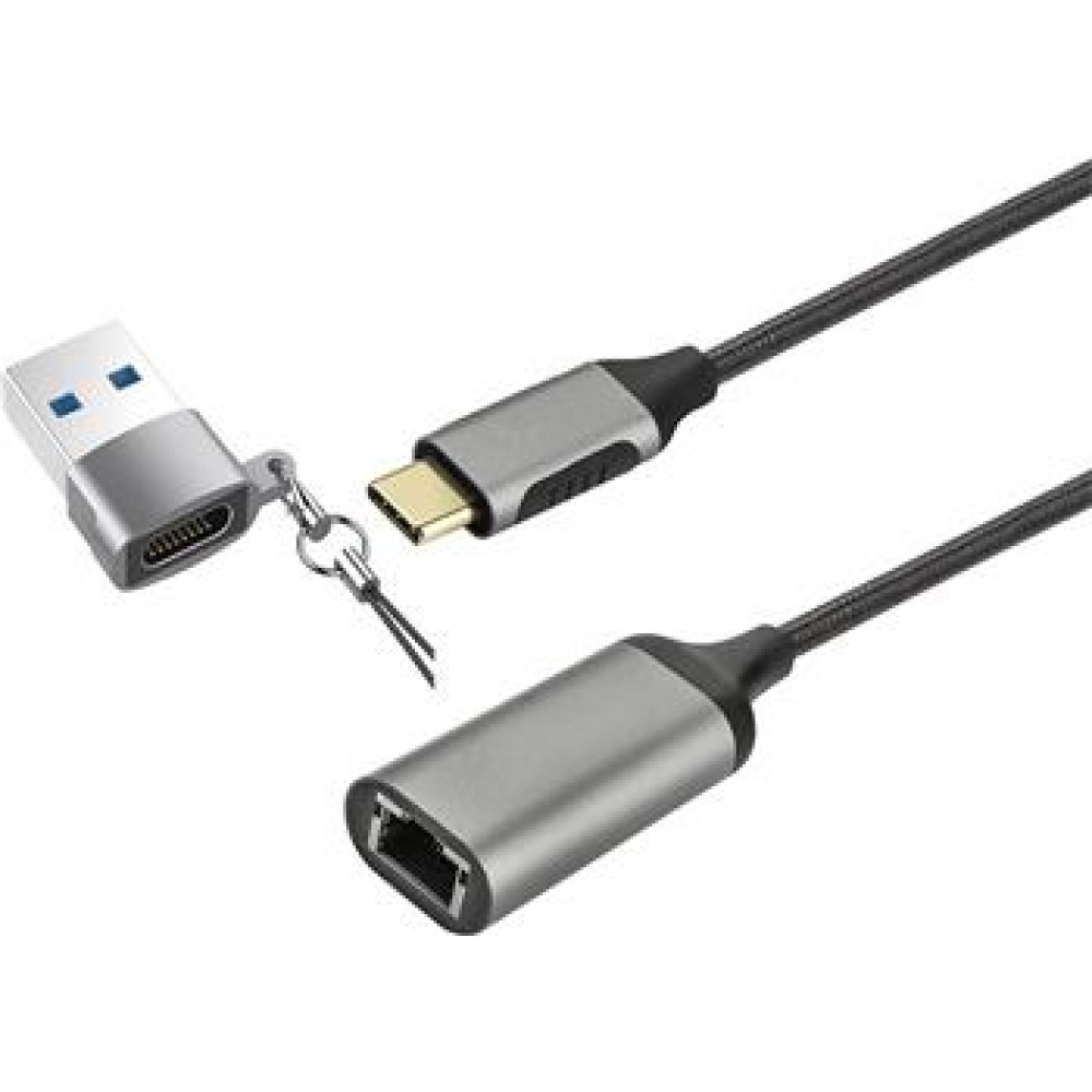S-link Swapp SW-U3305 Type-C & USB 2.0 10-100-1000Mbps Gigabit Ethernet Adaptör