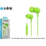 S-link SL-KU160 Mobil Telefon Uyumlu Yesili Kulak İçi Mikrofonlu Kulaklık
