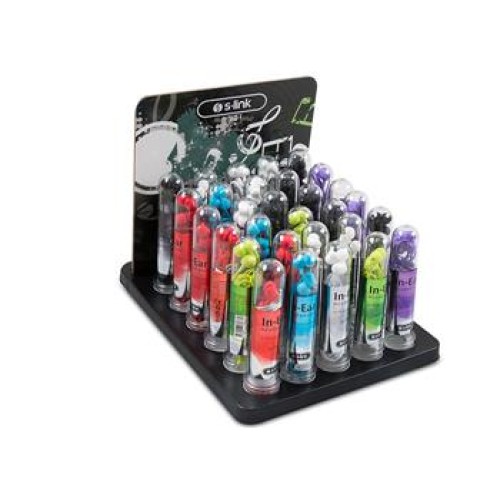 S-link SL-STK10 30lu stand set 8-Beyaz+8-Siyah+5-Krımızı 3-Mor+3-Mav +3-Yeşil Kulak İçi Mikrofonlu 