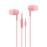 Asonic AS1 Mobil Telefon Uyumlu Kulak içi Pembe Mikrofonlu Kulaklık