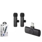 Hadron HDX2789 Kablosuz Çift Yaka Mikrofonlu TYPE-C 20 metre erişilebilir Hadron HDX2789 Kablosuz Çift Yaka Mikrofonlu TYPE-C 20 metre erişilebilir