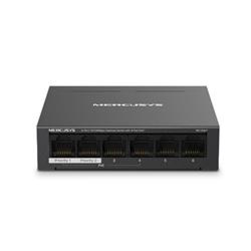 Tp-Link Mercusys MS106LP 4 Port 10-100 Mbps Poe+ 2 Port 10-100 Mbps Uplink Switch Metal Kasa