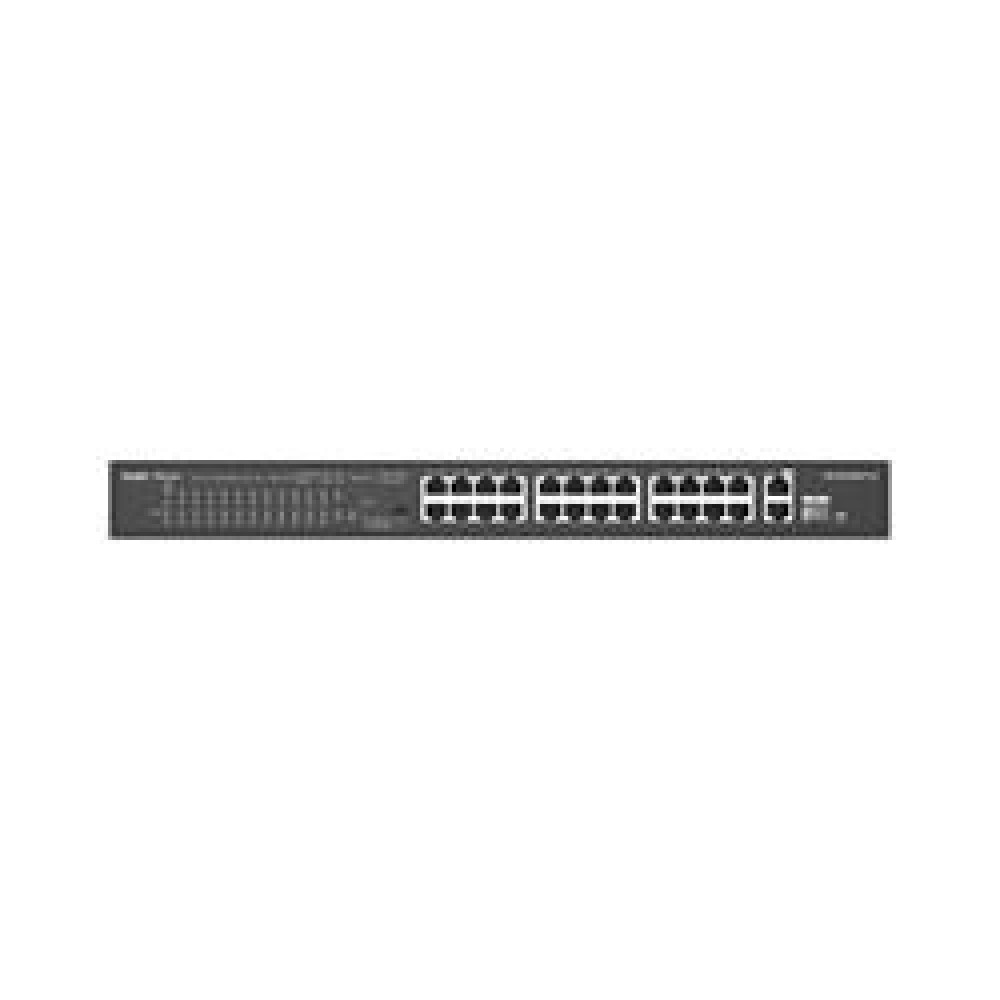 Ruijie-Reyee RG-ES126S-LP 24 Port Poe+ 10-100 Mbps + 2 Port 10-100-1000 Mbps Uplink Switch