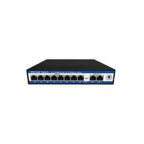 Nova NVC-PSE0820 8 Port Poe+ 10-100 Mbps 2 Port 10-100 Mbps Uplink Switch 120W
