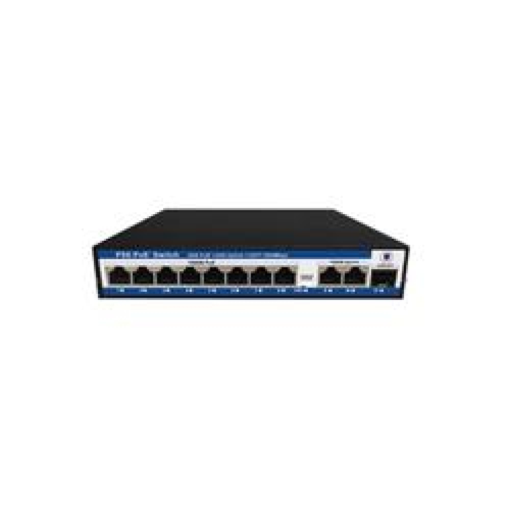 Nova NVC-PSEG0821 8 Port Poe+ 10-100-1000 Mbps 2 Port 10-100-1000 Mbps Uplink 1 Port SFP Switch 120W