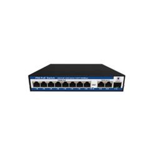 Nova NVC-PSEG0821 8 Port Poe+ 10-100-1000 Mbps 2 Port 10-100-1000 Mbps Uplink 1 Port SFP Switch 120W