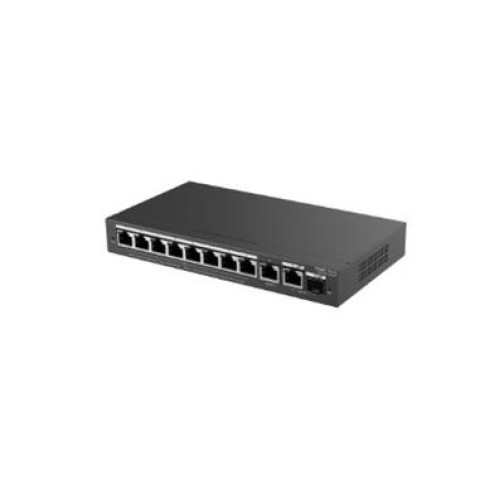 Ruijie-Reyee RG-ES210GS-P 8 Port Poe+ 10-100-1000 Mbps +1 Port SFP Yönetilebilir Switch Çelik Kasa 