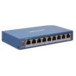 HikvisionDS-3E1310P-EI-M 8×10-100 Mbps PoE Portu, 2×Gigabit RJ45 Portu 60W Switch