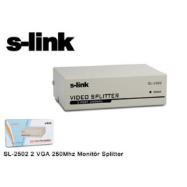 S-link SL-2502 2 VGA 250Mhz Monitör Splitter