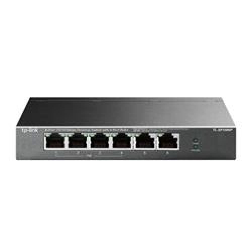 Tp-Link TL-SF1006P 5 Port 4 Port Poe+ 10-100 Mbps 2 Port Uplink Switch Çelik Kasa 