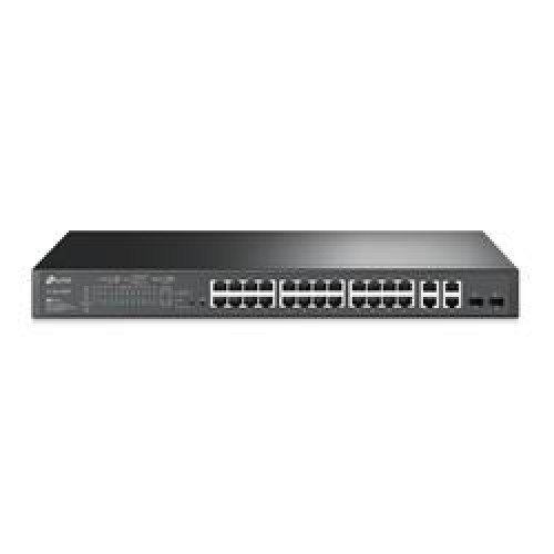 Omada Tp-Link TL-SL2428P 24 Port 10-100 Poe+ Switch 4 Port SFP Çelik Kasa Rack Mount