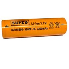 Supex ICR18650-3200F-3C 3.7V 3C Düz Kafa 3C Lityum ion Pil