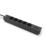 INCA IPW-44TU 5li 1,5mt Siyah 3Usb+Typ-C Akım Korumalı  Led Tuşlu Priz 