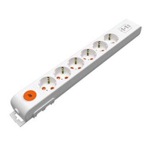 Mutlusan Rı-Tech 6lı Anahtarlı 2Usb Klemensli Topraklı  Grup Priz  (001 175 650001 00 00)  