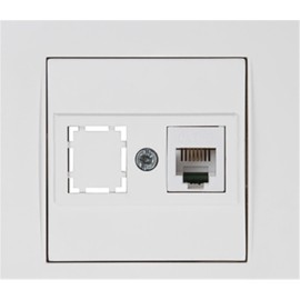 Mutlusan Rita Telefon Prizi 1XRJ12 Beyaz Bilisterli  (2220 125 0101B)  
