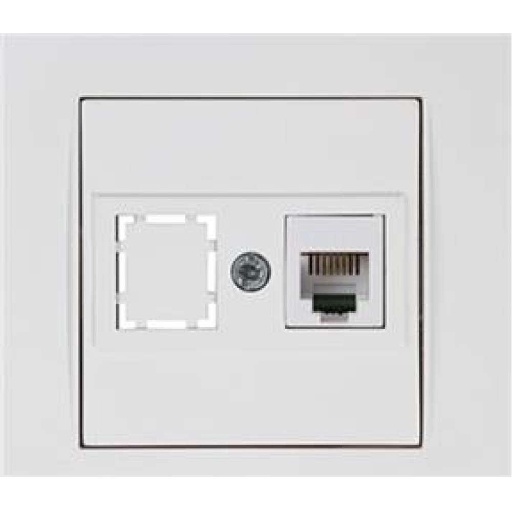 Mutlusan Rita Telefon Prizi 1XRJ12 Beyaz Bilisterli  (2220 125 0101B)  