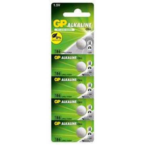 GP GP186-C5 LR43 AG12 Alkalin Düğme Pil 5'li Paket