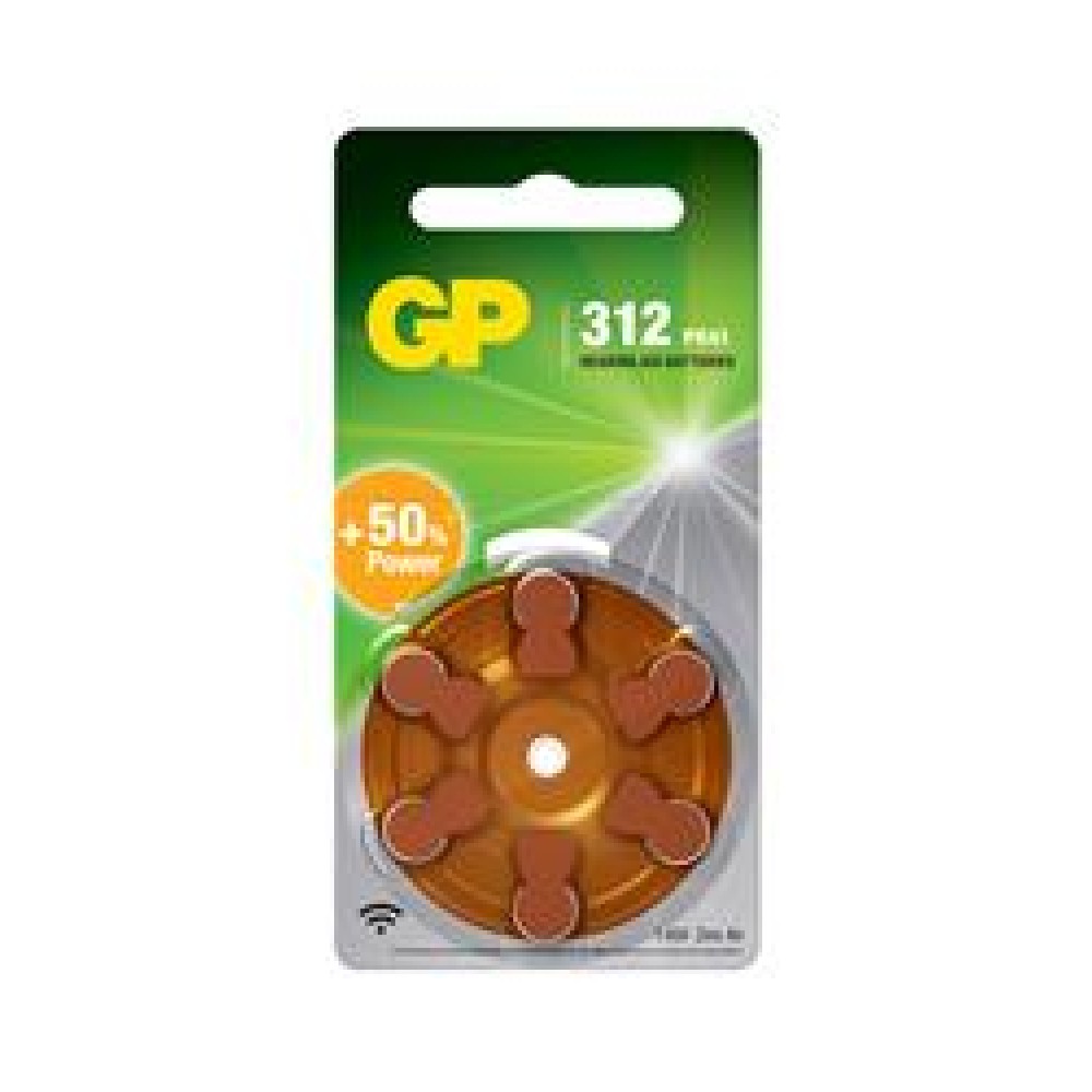 GP ZA312 1.4V Düğme Kulaklık Pili  6'lı Paket