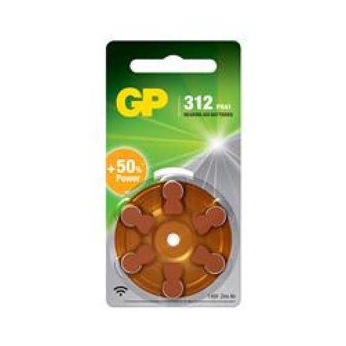 GP ZA312 1.4V Düğme Kulaklık Pili  6'lı Paket