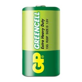 GP Greencel R20 Kalın D Boy Çinko Pil 20'li Paket GP13-2S2