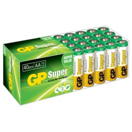 Süper Alkalin LR6 AA Boy Kalem Pil 40lı Paket GP15A-2VS40