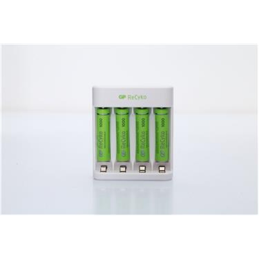 GP E411 Usb Şarj Cihaz + 4 Adet AAA 950 mAh Şarjlı İnce Kalem Pil 