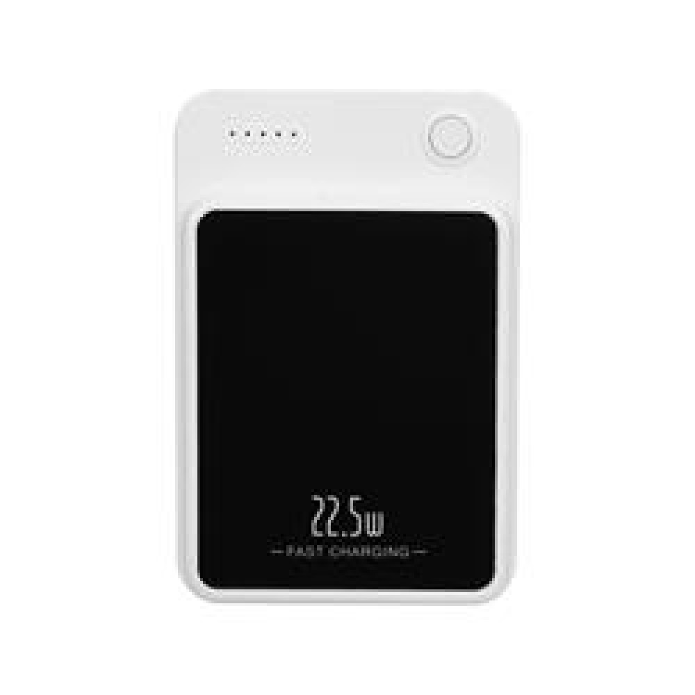 S-link M1021 10000mAh Magsafe 15W HSC22.5W+PD20W+QC3.0 Beyaz LCD Taşınabilir Şarj Cihazı Powerbank