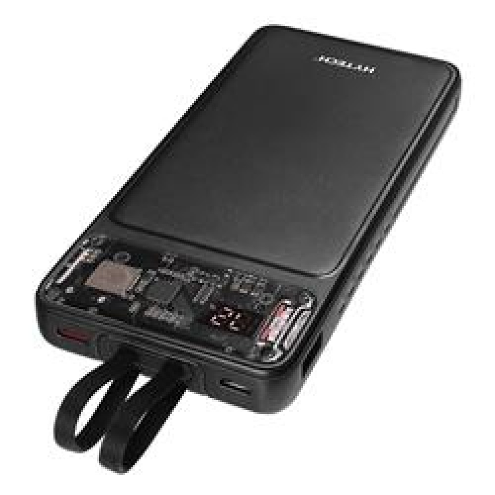 Hytech H120 10000mAh HSC22.5W PD20W+QC3.0 18W Siyah LCD Şeffaf Taşınabilir Pil Şarj Cihazı Powerbank