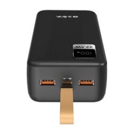 S-link G330 30000mAh Micro+Type-C+USB 18W Siyah LCD Taşınabilir Pil Şarj Cihazı Powerbank