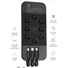 Snapron SNP-3003 10.000 Mah Vantuzlu Wireless Kablosuz ve 3in1 Kablolu Powerbank