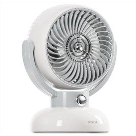 Everest EFN12 Krem 1200mAh 3 Hız Kademe Led Işıklı Retro Masaüstü Usb Fan