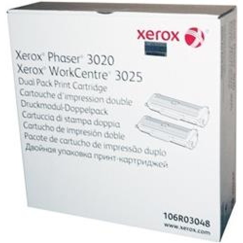 Xerox 106R03048 Phaser 3020-WC3025 Dual Pack Toner 2x1500 Sayfa 
