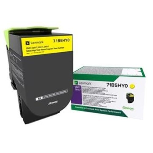 Lexmark 71B5HY0 3.500 Sayfa Yellow Sarı Toner CS417-517 CX417-517