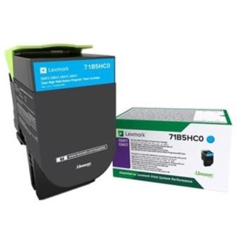 Lexmark 71B5HC0 3.500 Sayfa Cyan Mavi Toner CS417-517 CX417-517