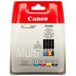 Canon CLI-551 Cyan-Magenta-Yellow-Black Mavi-Kırmızı-Sarı-Siyah 4'lü Multipack Kartuş 