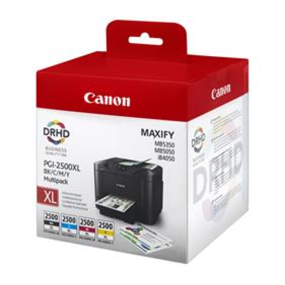 Canon PGI-2500XL Black-Cyan-Magenta-Yellow Siyah-Mavi-Kırmızı-Sarı Multipack 4'lü Mürekkep Kartuş