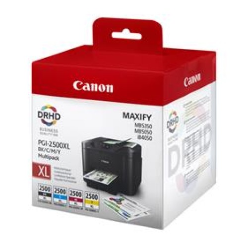 Canon PGI-2500XL Black-Cyan-Magenta-Yellow Siyah-Mavi-Kırmızı-Sarı Multipack 4'lü Mürekkep Kartuş