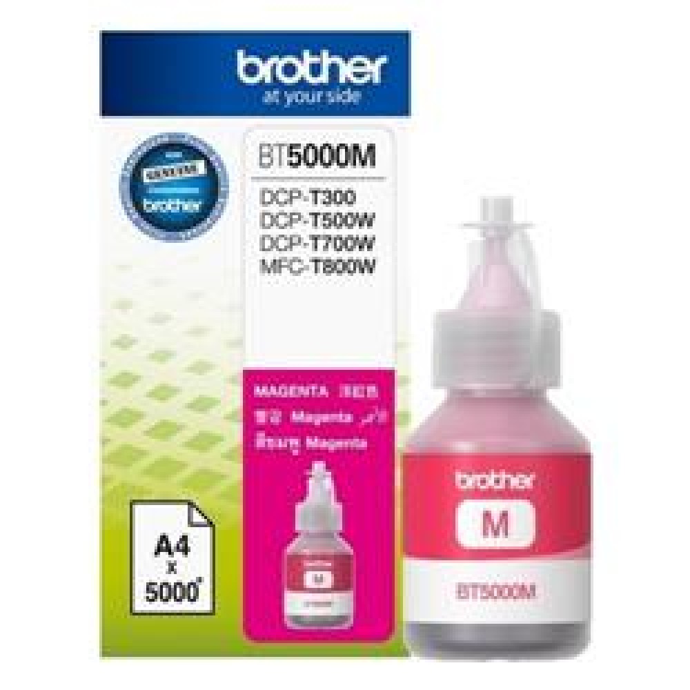 Brother BT5000M Magenta Kırmızı 5.000 Sayfa Şişe Mürekkep DCP-T300-310-500-510-700-710 MFC-T800