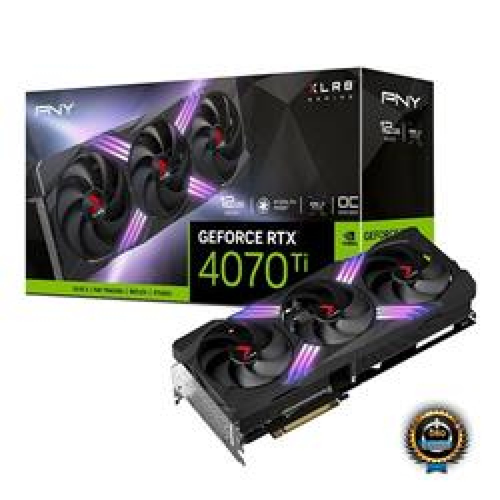 Pny RTX4070Ti XLR8 Gaming VERTO 12GB GDDR6X 192Bit VCG4070T12TFXXPB1 DX12 Gaming Ekran Kartı